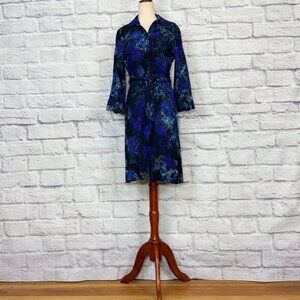 GOAT Black Abstract Print Knee-Length Dress